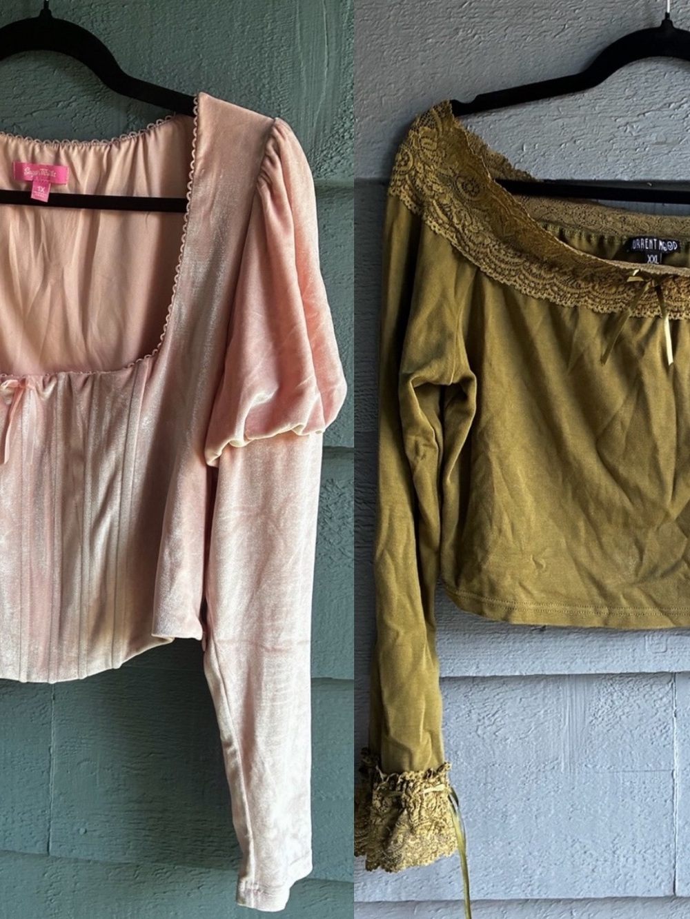 Dolls Kill Two-For-One! NWOT Ballet Dream Top & Current Mood Witchy Olive Top